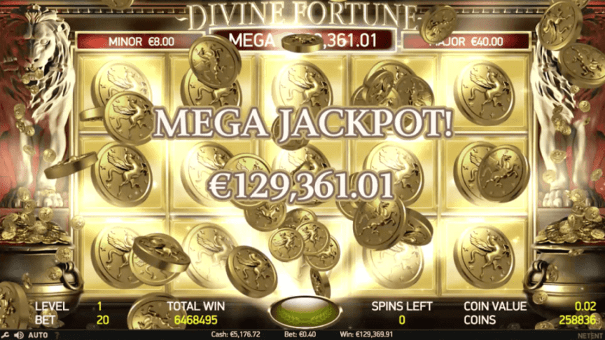 Divine Fortune winnings