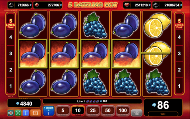 5 Dazzling Hot winnings